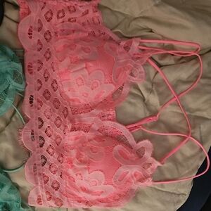 Elegant Pink Lace Bralette